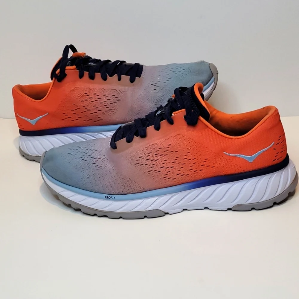 Hoka One One Cavu 2 Men's Size 8 orange blue 1099723 NFRG - Picture 1 of 13